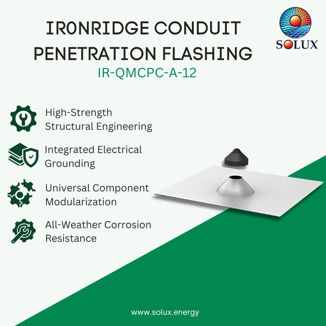 IronRidge IR-QMCPC-A-12 Conduit Penetration Flashing, Mill (Priced as each)