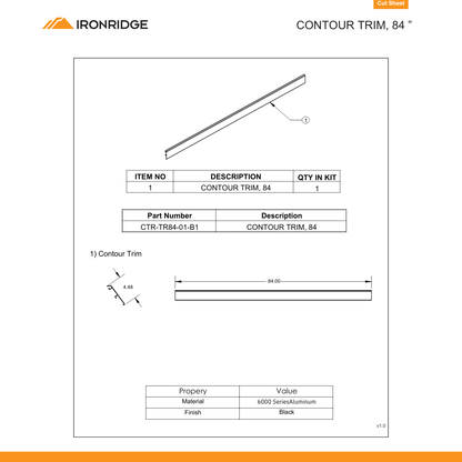 IR-CTR-TR84-01-B1 ironridge contour trim​