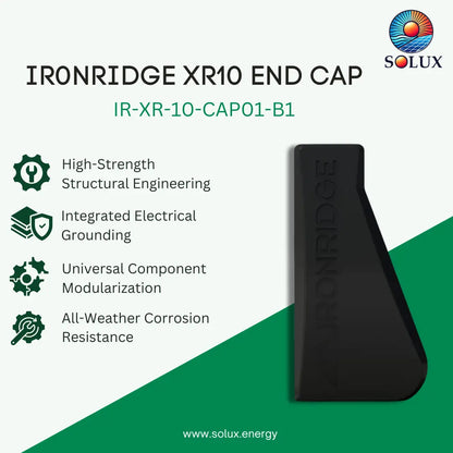 Ironridge End Cap, XR10 (L-R Pair) (Priced as 1 pair)