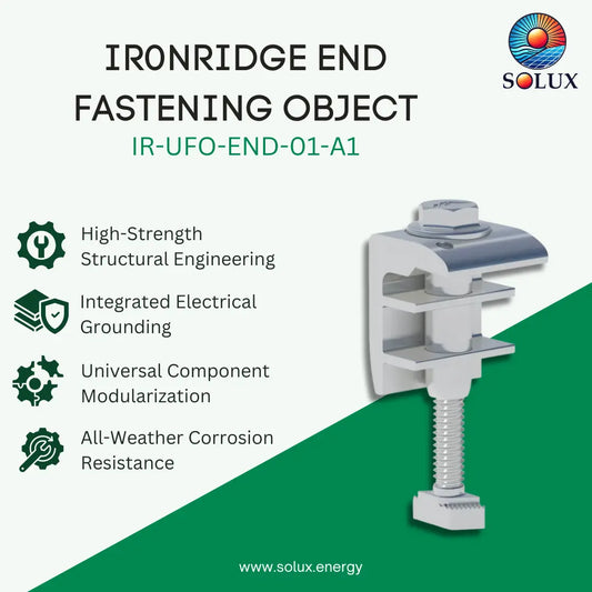 Ironridge End Fastening Object (End Clamp, 30-40MM), Mill (Priced as each)