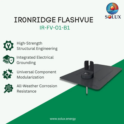 Ironridge FlashVue, Black (Priced as each)