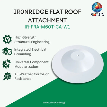 Ironridge Flat Roof Attachment, Mill (Priced as each)