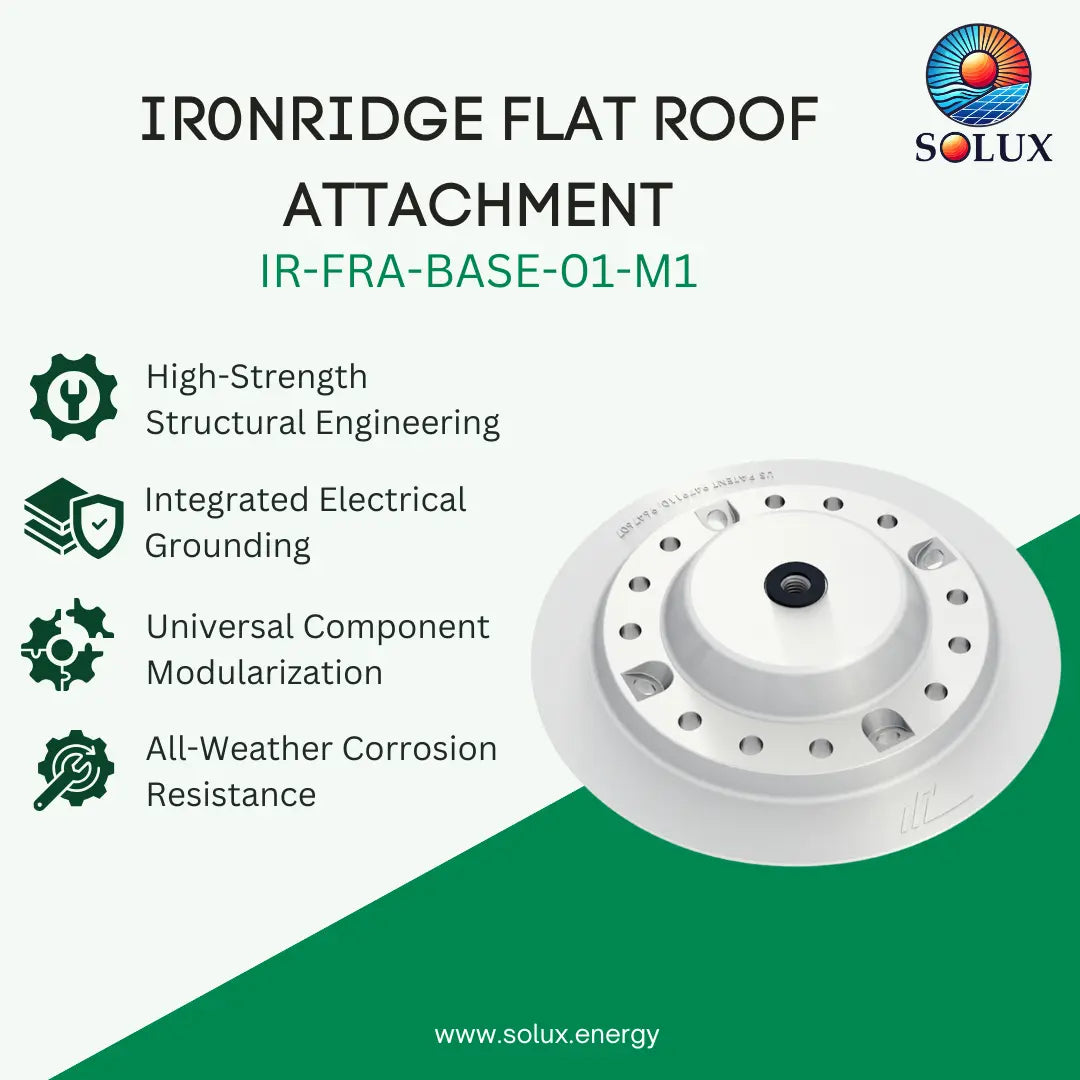 Ironridge Flat Roof Attachment, Membrane, 60 mil, TPO, Carlisle, White (Priced as each)
