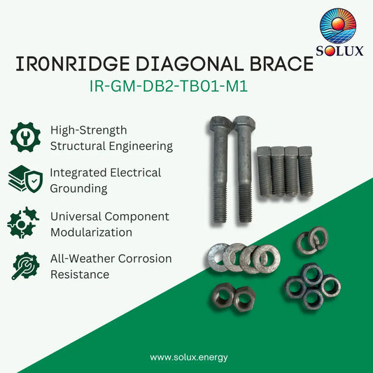 Ironridge GM Diagonal Brace Hardware (For 2" & 3" Pipe)