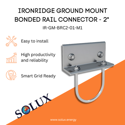 This is an image of Solar Rail Connector Ironridge Ground 3" Bonded