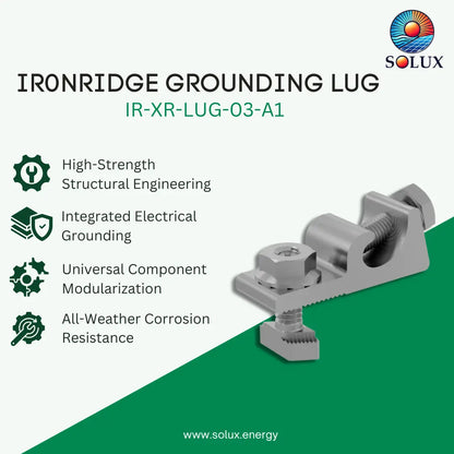 IronRidge IR-XR-LUG-03-A1 Grounding Lug, Low Profile (Priced as each)