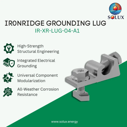 IronRidge IR-XR-LUG-04-A1 Grounding Lug, Low Profile (Priced as each)
