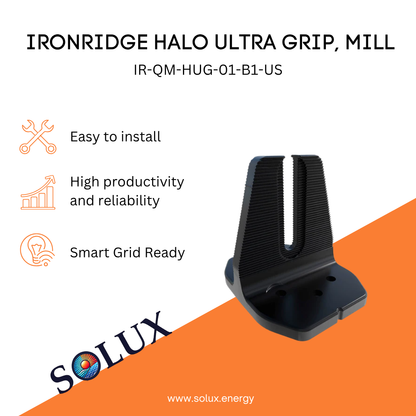 This is an image of Panel Clamp - Ironridge Halo Ultra Grip Mill