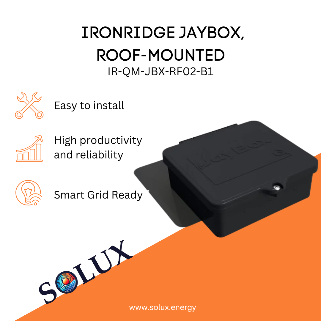 This is an image of Roof Mount Ironridge JayBox Comp Shingle