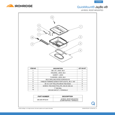 IR-QM-JBX-RF02-B1 roof junction box