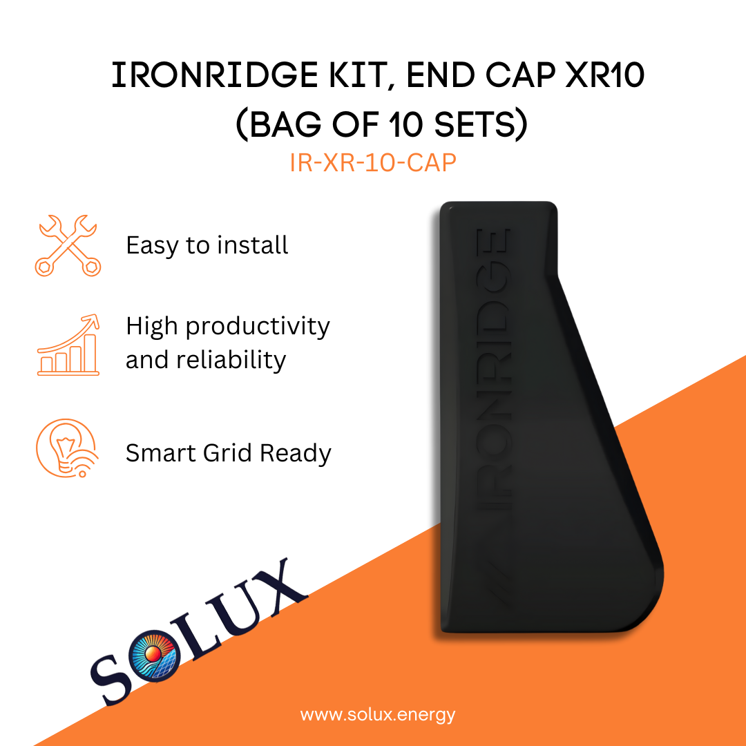 This is an image of Solar Kits Ironridge End Cap XR10 (Bag of 10 sets)
