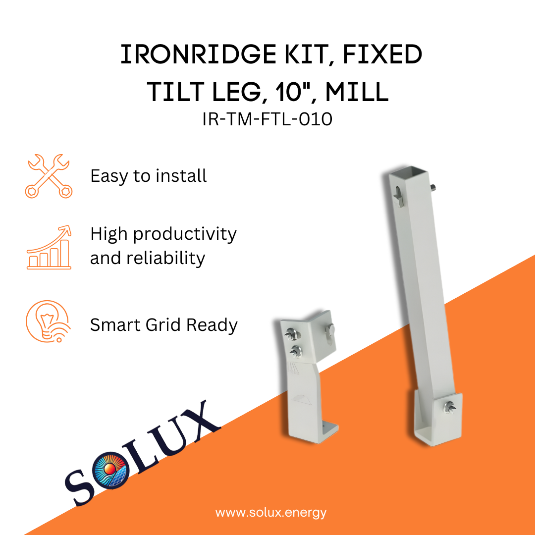 This is an image of Ironridge Tilt Legs Kit Fixed 10" Mill Finish