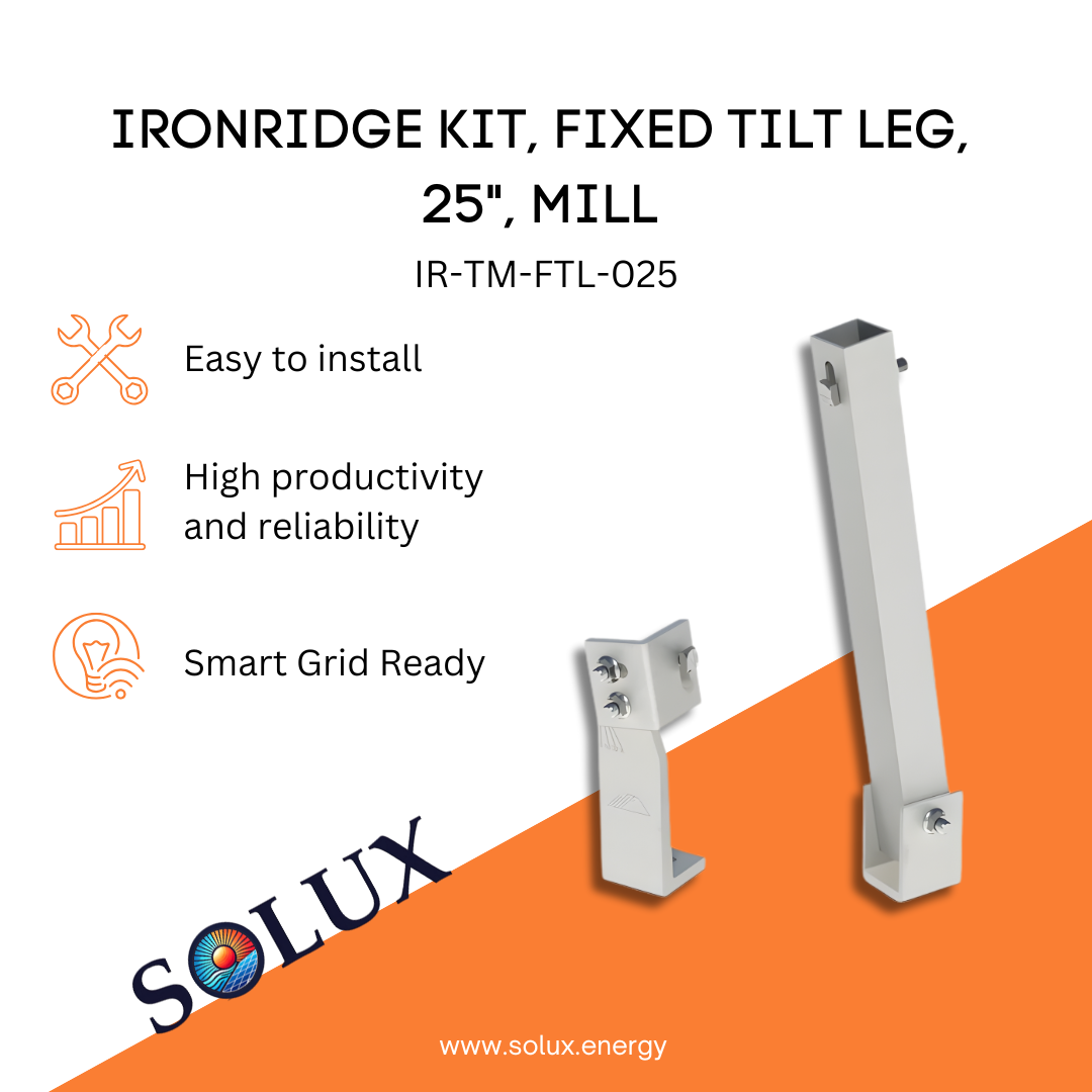This is an image of Tilt Bracket Ironridge Fixed 25" Tilt Leg Kit Mill