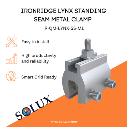 This is an image of Metal Clamp Ironridge Lynx Standing Seam L-Foot HW