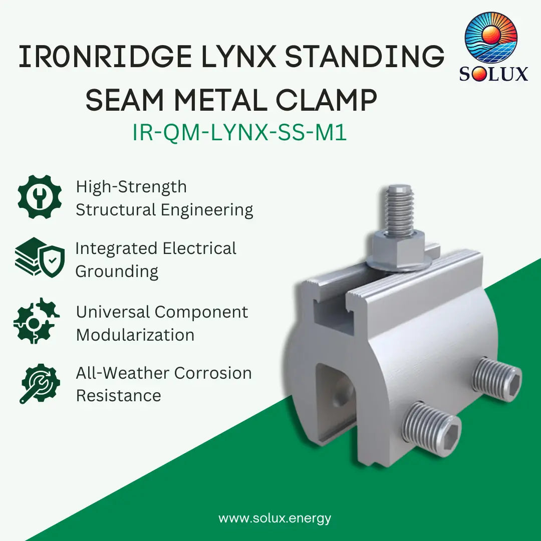 Ironridge Lynx Standing Seam Metal Clamp (incl. Clamp to L-Foot HW) (Priced as each)