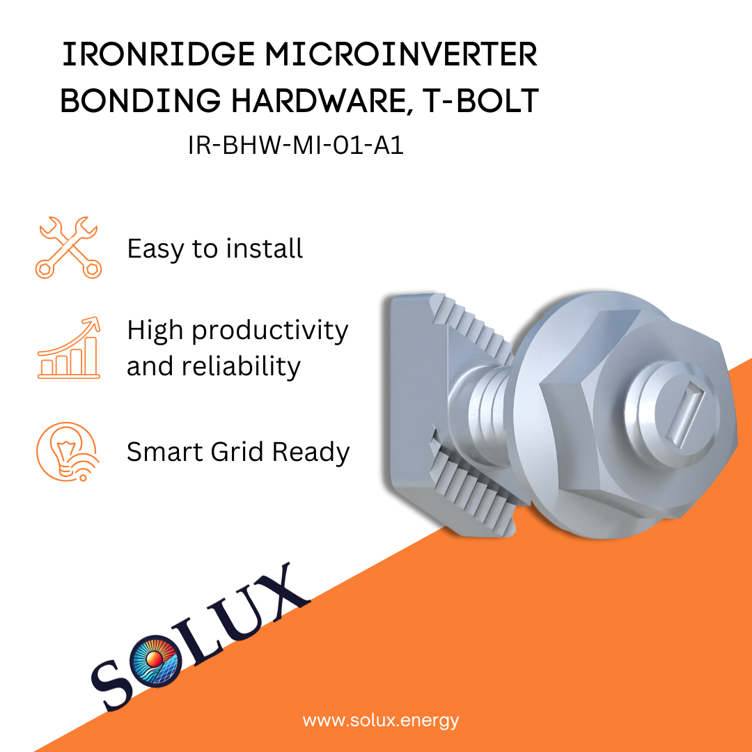 This is an image of T-bolts Microinverter Bonding Hardware - Ironridge