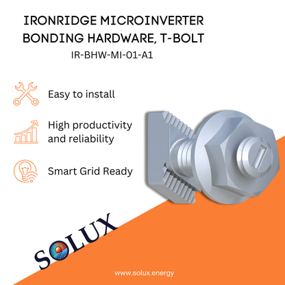 This is an image of T-bolts Microinverter Bonding Hardware - Ironridge