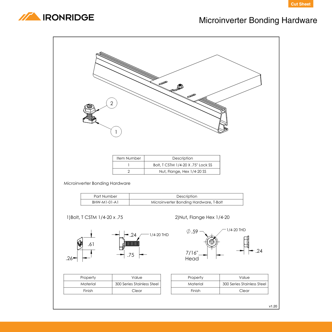IR-BHW-MI-01-A1 t-bolt