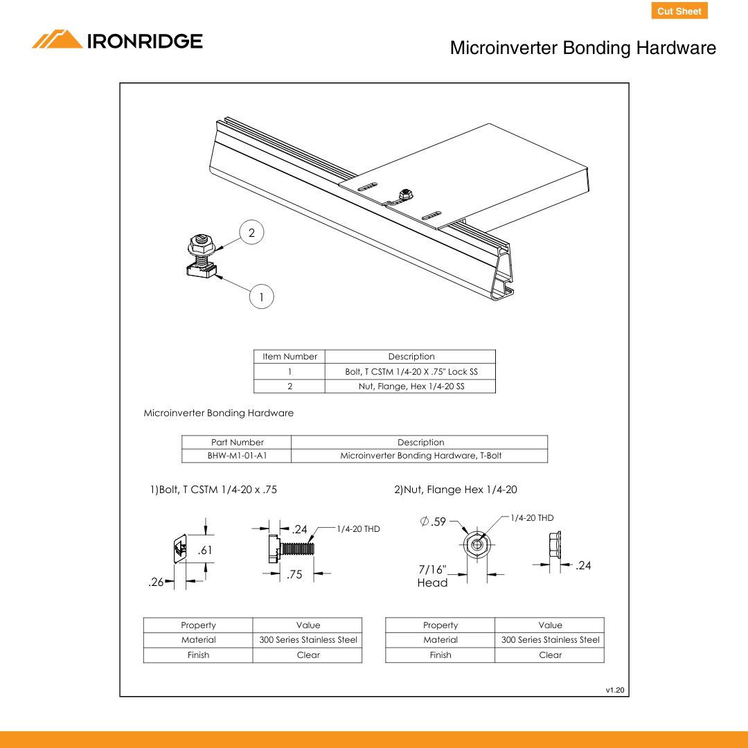 IR-BHW-MI-01-A1-US mounting solar