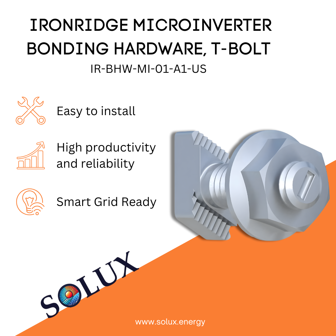 This is an image of T bolt Microinverter Bonding Hardware - Ironridge