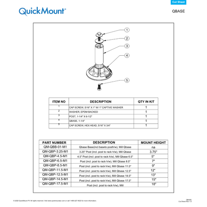 IR-QM-QBP-11.5-M1 standoff mounts