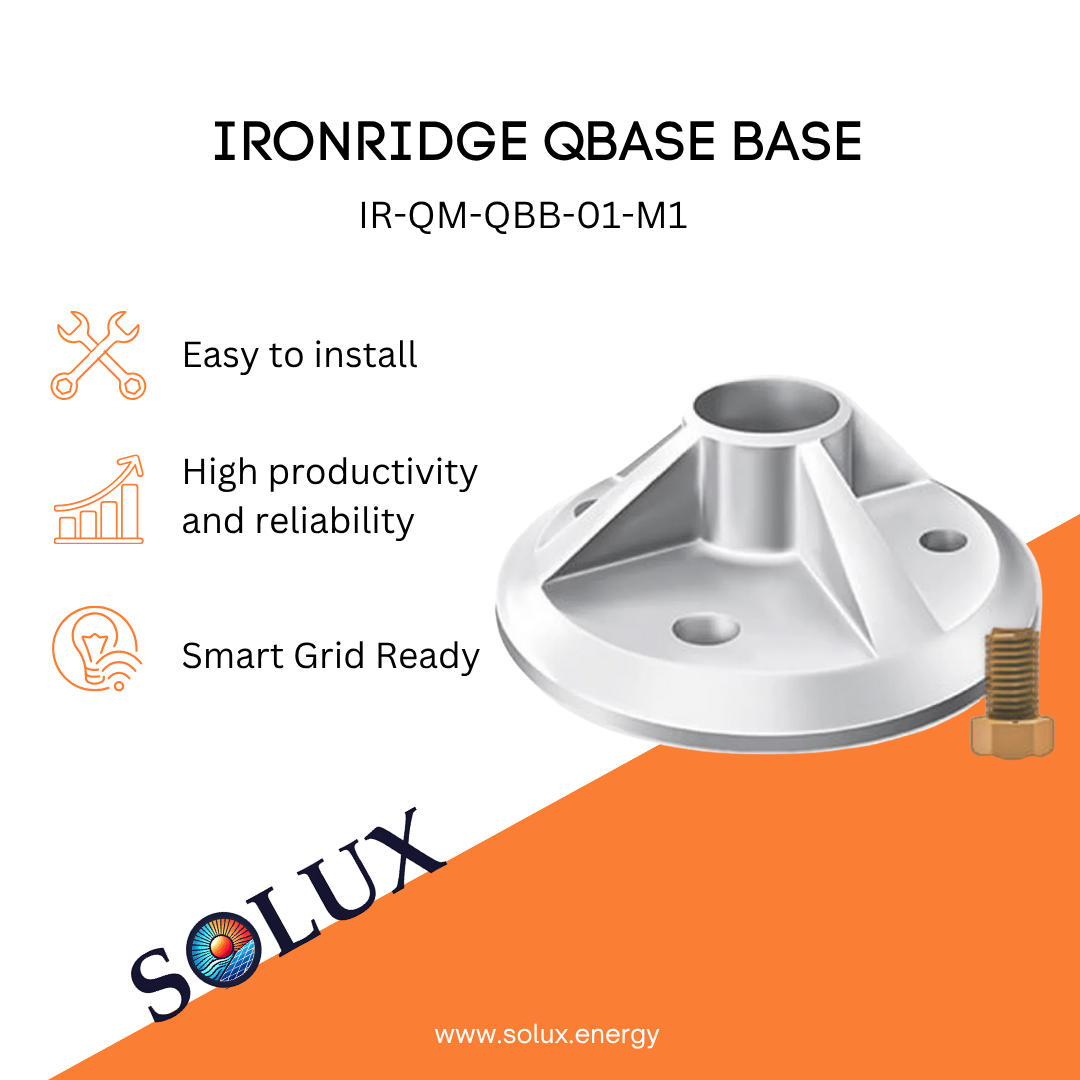 This is an image of Q Base Mount - Ironridge Base to Post H/W Mill