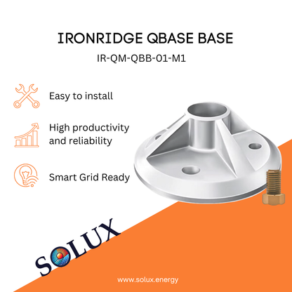 This is an image of Q Base Mount - Ironridge Base to Post H/W Mill