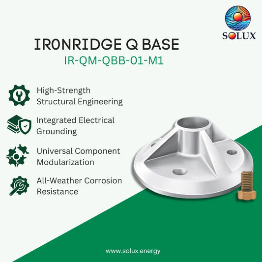 Ironridge QBase Base (incl.base to post h/w), Mill (Priced as each)