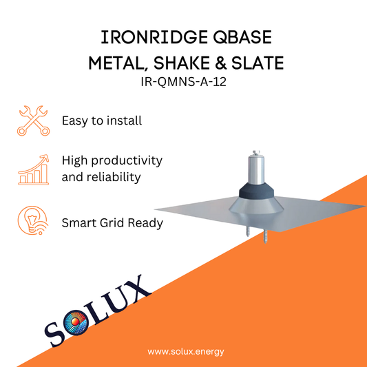 This is an image of Quick Mount PV Ironridge QBase Metal Slate Mill