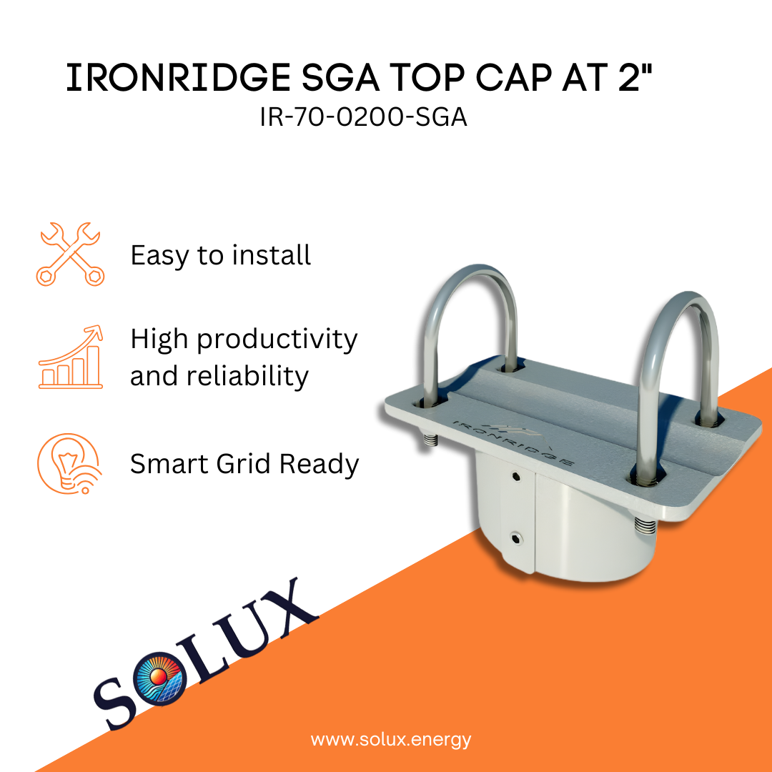 This is an image of Top Cap Ironridge SGA at 2" (Priced as each)