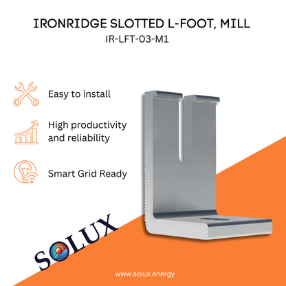 This is an image of Slotted Mount | Ironridge L-Foot Mill Finish