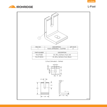 IR-LFT-03-M1 mounting brackets​
