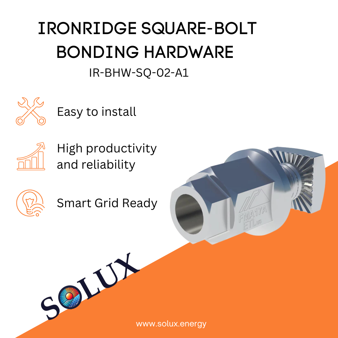 This is an image of Square Bolt Bonding Hardware by Ironridge