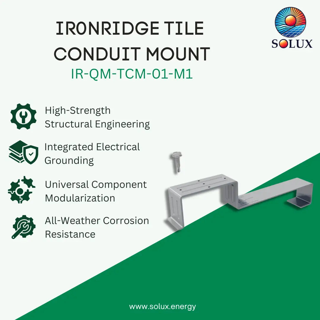 Ironridge Tile Conduit Mount, Mill (Priced as each)