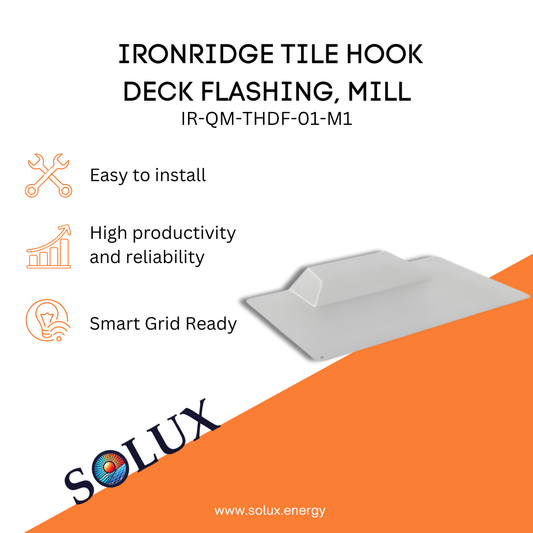 This is an image of Deck Flashing - Ironridge Tile Hook Mill Finish