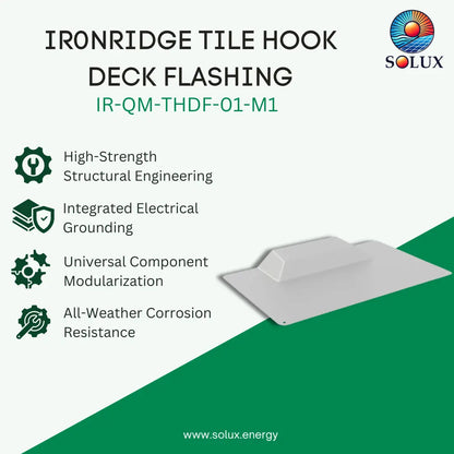 Ironridge Tile Hook Deck Flashing, Mill (Priced as each)