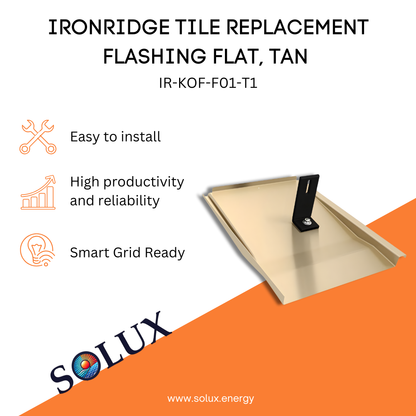 This is an image of Flat Roof Flashing - Ironridge Tile Replacement Tan