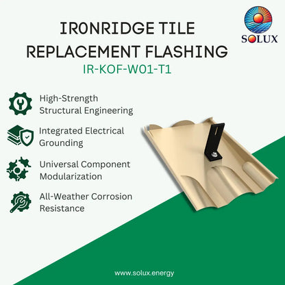 IronRidge IR-KOF-W01-T1 Ironridge Tile Replacement Flashing W, Tan (Priced as each)