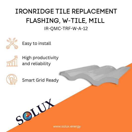 This is an image of Tile Roof Flashing | Ironridge W-Tile Replacement Mill