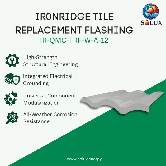 Ironridge Tile Replacement Flashing, W-Tile, Mill (Priced as each)