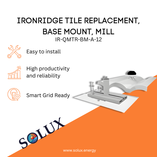 This is an image of Mounting Base Ironridge Tile Replacement Mill Finish