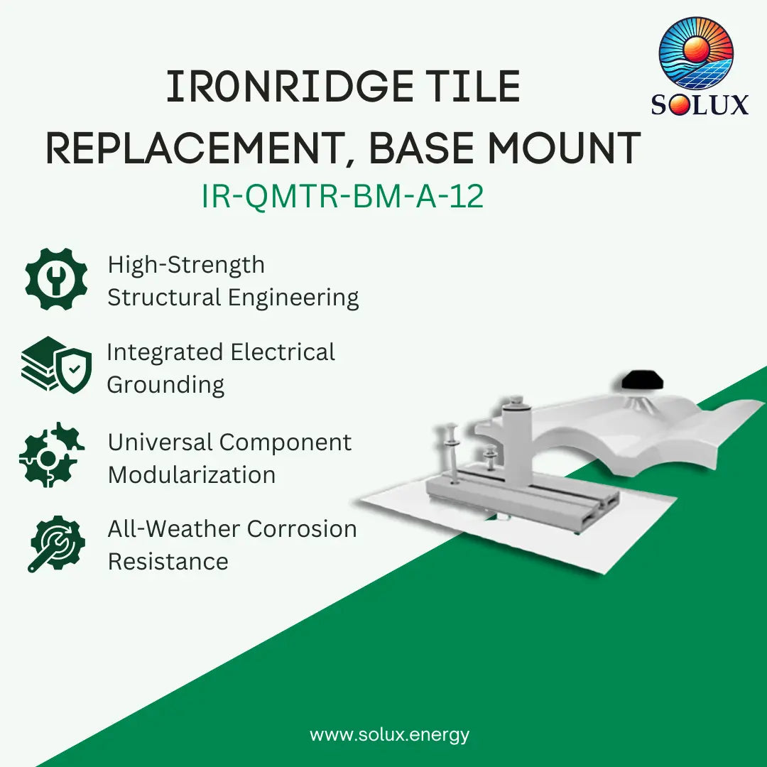 Ironridge Tile Replacement, Base Mount, Mill (Priced as each)