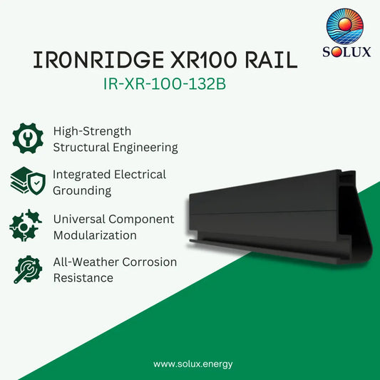 Ironridge XR100, Rail 132" (11 Feet) Black (Priced as each)