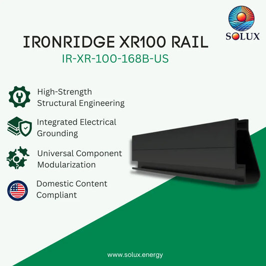 Ironridge XR100, Rail 168" (14 Feet) Black, US Production (Priced as each)