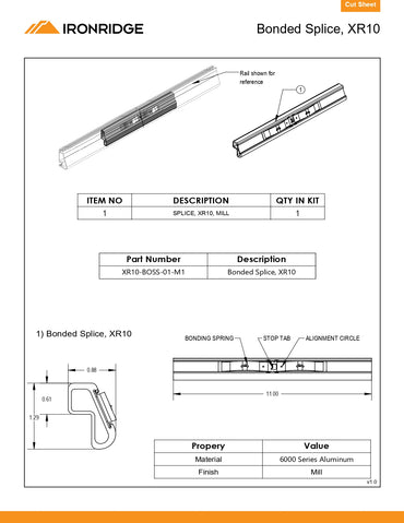 IR-XR10-BOSS-01-M1 railing connectors​