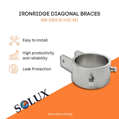This is a image of Ironridge Diagonal Braces (GM-DB3-SLV01-M1)