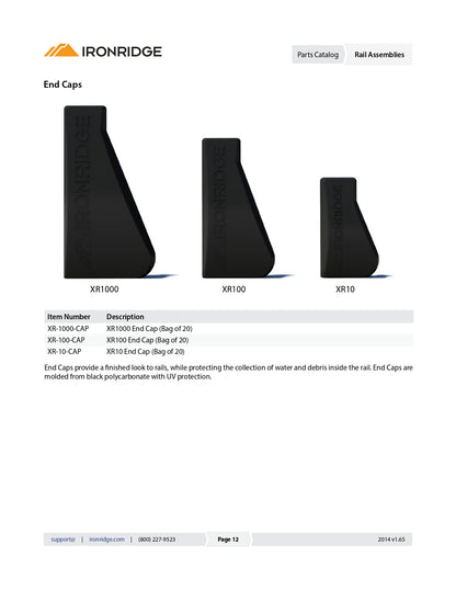 IR-XR-10-CAP railing cap