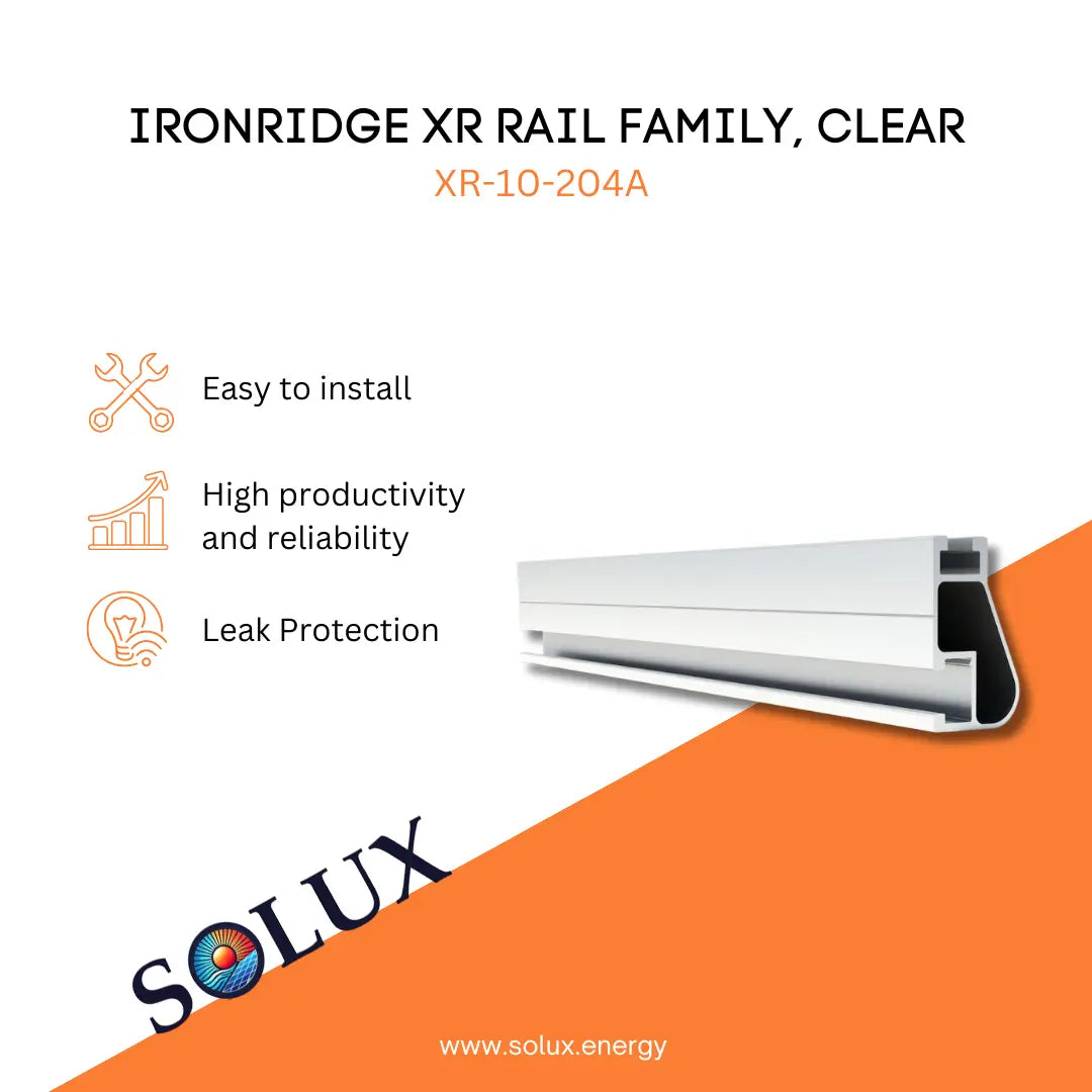 This is an image of Ironridge XR-10 Rails, Clear (XR-10-204A)