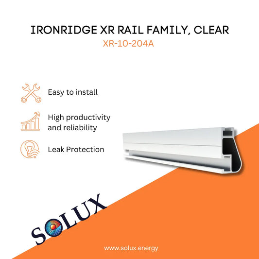 This is an image of Ironridge XR-10 Rails, Clear (XR-10-204A)