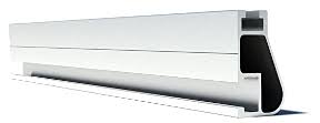 Product Image of Rail family white metal profile on a white background